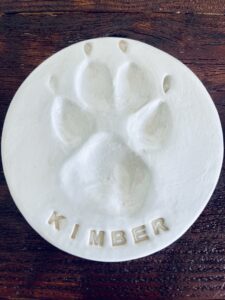 Plain custom ceramic paw print $66